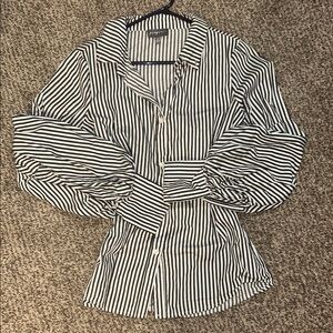 Greyson Clothier Black and White Striped Women's Top